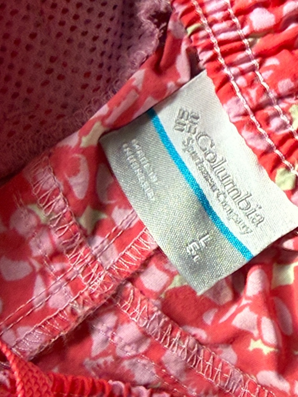 Columbia Pink Floral Drawstring Women’s Shorts size L - Picture 2 of 12